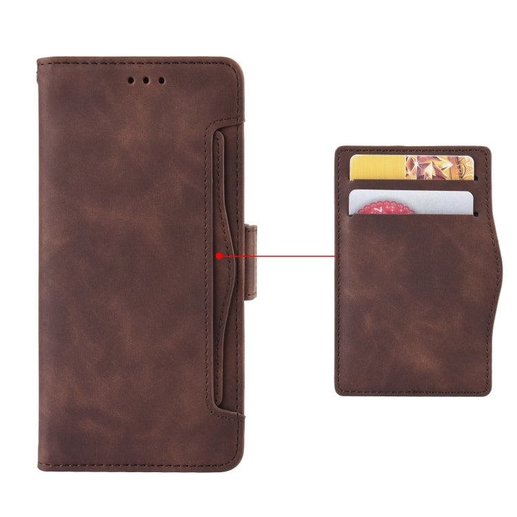 For iPhone 13 Skin Feel Calf Pattern Horizontal Flip Leather Case with Holder & Card Slots & Photo Frame(Brown) - iPhone 13 Cases by buy2fix | Online Shopping UK | buy2fix