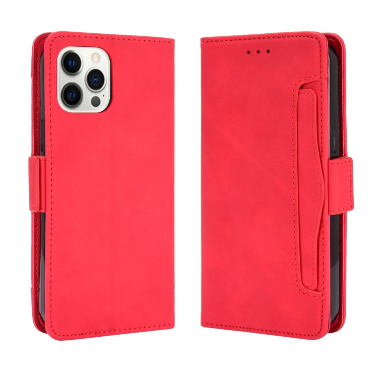 For iPhone 13 Pro Max Skin Feel Calf Pattern Horizontal Flip Leather Case with Holder & Card Slots & Photo Frame (Red) - iPhone 13 Pro Max Cases by buy2fix | Online Shopping UK | buy2fix