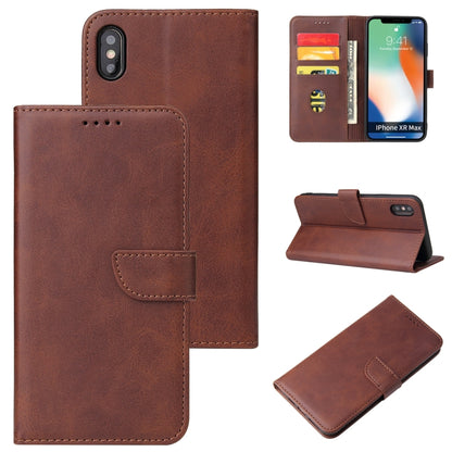 For iPhone X / XS Calf Texture Buckle Horizontal Flip Leather Case with Holder & Card Slots & Wallet(Brown) - More iPhone Cases by buy2fix | Online Shopping UK | buy2fix