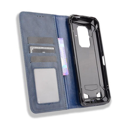 For Doogee S86 / S86 Pro Magnetic Buckle Retro Pattern Horizontal Flip Leather Case with Holder & Card Slot & Wallet(Blue) - More Brand by buy2fix | Online Shopping UK | buy2fix