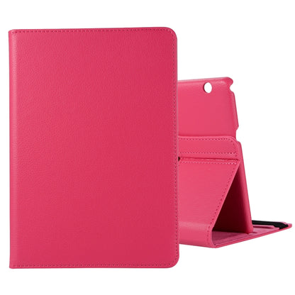 For Huawei MediaPad T3 10 Litchi Texture Horizontal Flip 360 Degrees Rotation Leather Case with Holder(Rose Red) - Huawei by buy2fix | Online Shopping UK | buy2fix