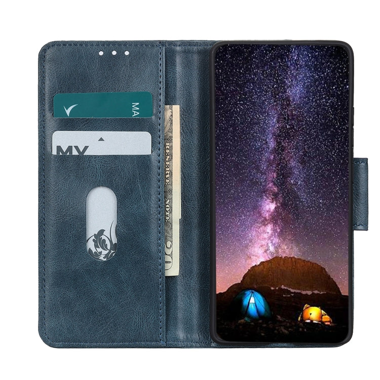 For Motorola Edge (2021) Mirren Crazy Horse Texture Horizontal Flip Leather Case with Holder & Card Slots & Wallet(Blue) - Motorola Cases by buy2fix | Online Shopping UK | buy2fix