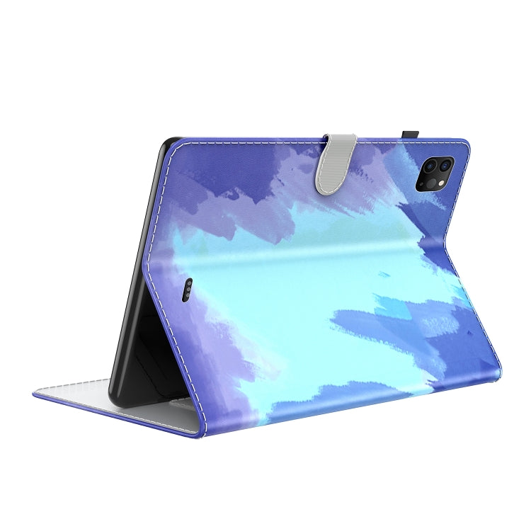 For iPad Pro 12.9 2022 / 2021 / 2020 Watercolor Pattern Skin Feel Magnetic Horizontal Flip PU Leather Tablet Case with Holder & Card Slots & Photo Frame & Sleep / Wake-up Function(Winter Snow) - iPad Pro 12.9 (2022/2021) Cases by buy2fix | Online Shopping UK | buy2fix