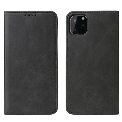 For iPhone 11 Pro Max Calf Texture Magnetic Horizontal Flip Leather Case with Holder & Card Slots & Wallet (Black) - iPhone 11 Pro Max Cases by buy2fix | Online Shopping UK | buy2fix