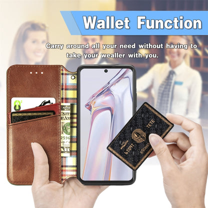 For Blackview A100 Cubic Grid Pressed Horizontal Flip Magnetic PU Leather Case with Holder & Card Slots & Wallet(Grey) - More Brand by buy2fix | Online Shopping UK | buy2fix