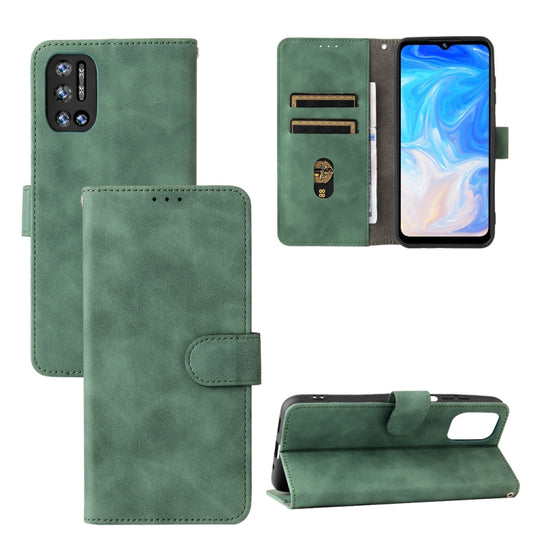 For Doogee N40 Pro Solid Color Skin Feel Magnetic Buckle Horizontal Flip PU Leather Case with Holder & Card Slots & Wallet(Green) - More Brand by buy2fix | Online Shopping UK | buy2fix