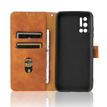 For Doogee N40 Pro Solid Color Skin Feel Magnetic Buckle Horizontal Flip PU Leather Case with Holder & Card Slots & Wallet(Brown) - More Brand by buy2fix | Online Shopping UK | buy2fix