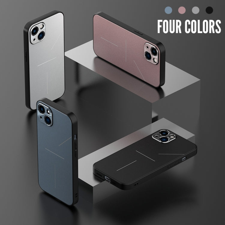 For iPhone 12 R-JUST RJ-52 3-Line Style Metal TPU Shockproof Protective Case(Black) - iPhone 12 / 12 Pro Cases by R-JUST | Online Shopping UK | buy2fix