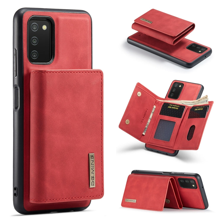 For Samsung Galaxy A03s 166mm DG.MING M1 Series 3-Fold Multi Card Wallet  Back Cover Shockproof Case with Holder Function(Red) - Galaxy Phone Cases by DG.MING | Online Shopping UK | buy2fix