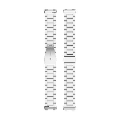 For OPPO Watch 2 42mm Stainless Steel Three-beads Watch Band(Silver) -  by buy2fix | Online Shopping UK | buy2fix