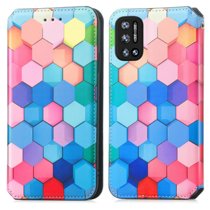 For Doogee N40 Pro CaseNeo Colorful Magnetic Leather Case with Holder & Card Slot & Wallet(Colorful Cube) - More Brand by buy2fix | Online Shopping UK | buy2fix