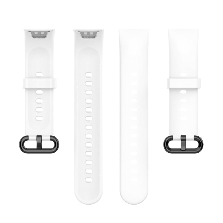 For Xiaomi Redmi Watch 2 Solid Color Silicone Strap Watch Band(White) - Watch Bands by buy2fix | Online Shopping UK | buy2fix