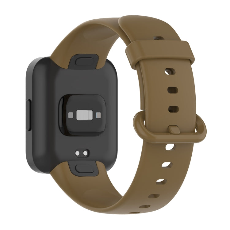 For Xiaomi Redmi Watch 2 Solid Color Silicone Strap Watch Band(Light Coffee) - Watch Bands by buy2fix | Online Shopping UK | buy2fix