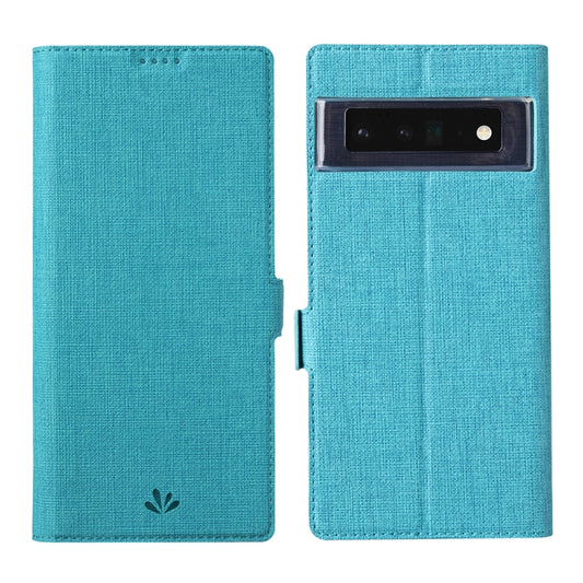 For Google Pixel 6 Pro ViLi K Series Magnetic Buckle Horizontal Flip Leather Phone Case(Blue) - Google Cases by ViLi | Online Shopping UK | buy2fix