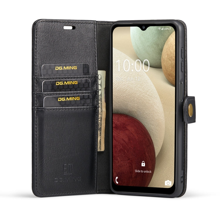 For Samsung Galaxy A13 5G DG.MING Crazy Horse Texture Detachable Magnetic Leather Phone Case(Black) - Galaxy Phone Cases by DG.MING | Online Shopping UK | buy2fix