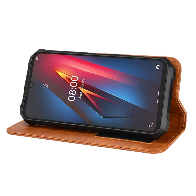 For Ulefone Armor 8 Magnetic Buckle Retro Texture Leather Phone Case(Brown) - Ulefone Cases by buy2fix | Online Shopping UK | buy2fix