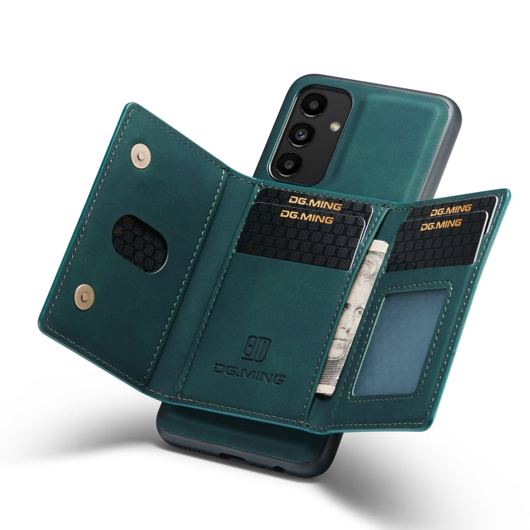 For Samsung Galaxy A13 4G DG.MING M2 Series 3-Fold Multi Card Bag + Phone Case(Green) - Galaxy Phone Cases by DG.MING | Online Shopping UK | buy2fix