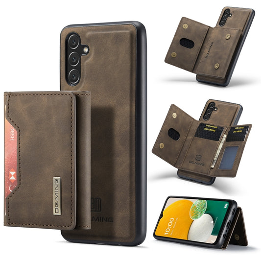 For Samsung Galaxy A13 5G DG.MING M2 Series 3-Fold Multi Card Bag Phone Case(Coffee) - Galaxy Phone Cases by DG.MING | Online Shopping UK | buy2fix