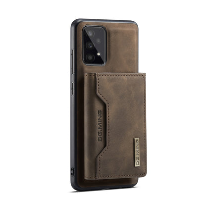 For Samsung Galaxy A53 5G DG.MING M2 Series 3-Fold Multi Card Bag Phone Case(Coffee) - Galaxy Phone Cases by DG.MING | Online Shopping UK | buy2fix