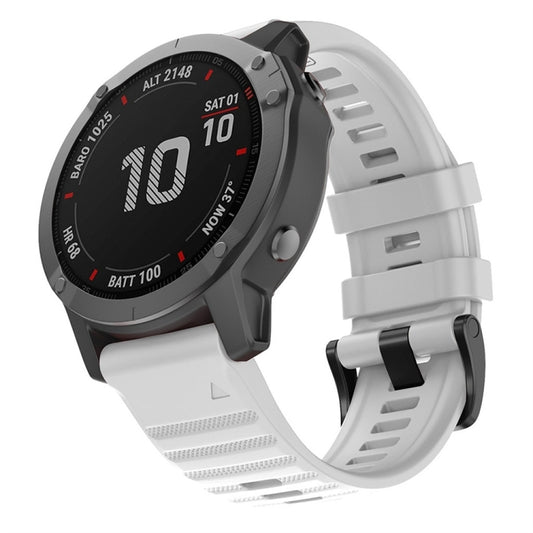 For Garmin Fenix 7X Silicone Watch Band(White) - Watch Bands by buy2fix | Online Shopping UK | buy2fix