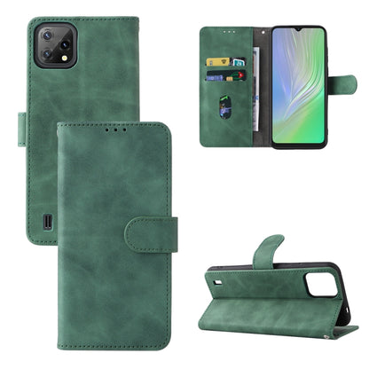 For Blackview A55 Skin Feel Magnetic Buckle Leather Phone Case(Green) - More Brand by buy2fix | Online Shopping UK | buy2fix