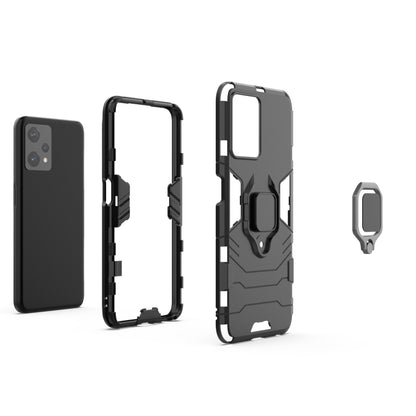 For OPPO Realme 9 Pro Magnetic Ring Holder PC + TPU Phone Case(Black) - Realme Cases by buy2fix | Online Shopping UK | buy2fix