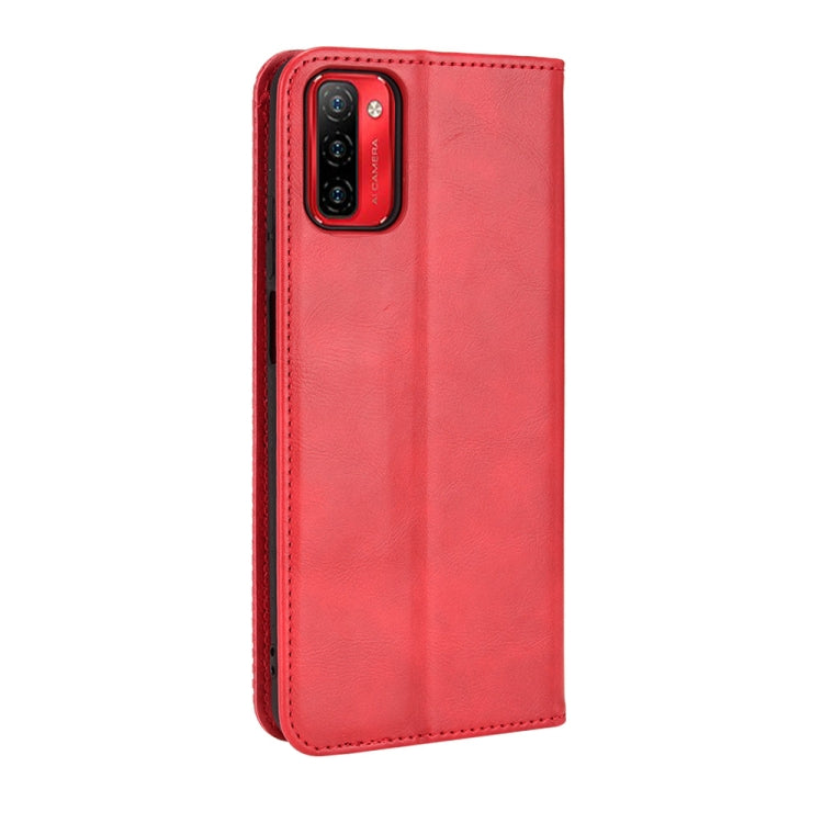 For Ulefone Note 12P Magnetic Buckle Retro Texture Leather Phone Case(Red) - Ulefone Cases by buy2fix | Online Shopping UK | buy2fix