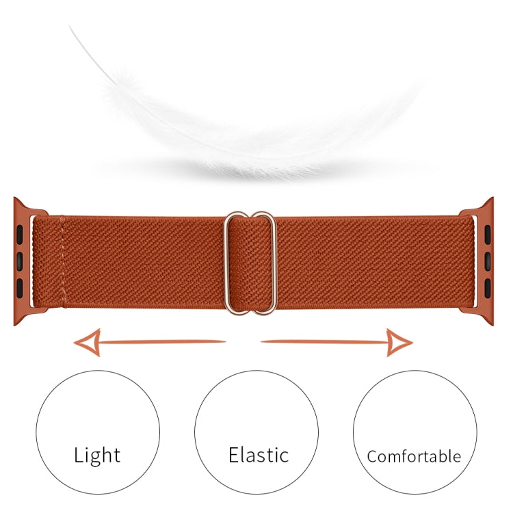 Polyester Nylon Watch Band For Apple Watch Ultra 49mm&Watch Ultra 2 49mm / Series 9&8&7 45mm / SE 3&SE 2&6&SE&5&4 44mm / 3&2&1 42mm(Orange Red) - Watch Bands by buy2fix | Online Shopping UK | buy2fix