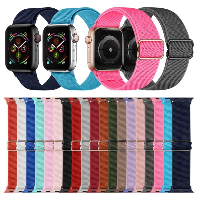 Polyester Nylon Watch Band For Apple Watch Ultra 49mm&Watch Ultra 2 49mm / Series 9&8&7 45mm / SE 3&SE 2&6&SE&5&4 44mm / 3&2&1 42mm(White) - Watch Bands by buy2fix | Online Shopping UK | buy2fix