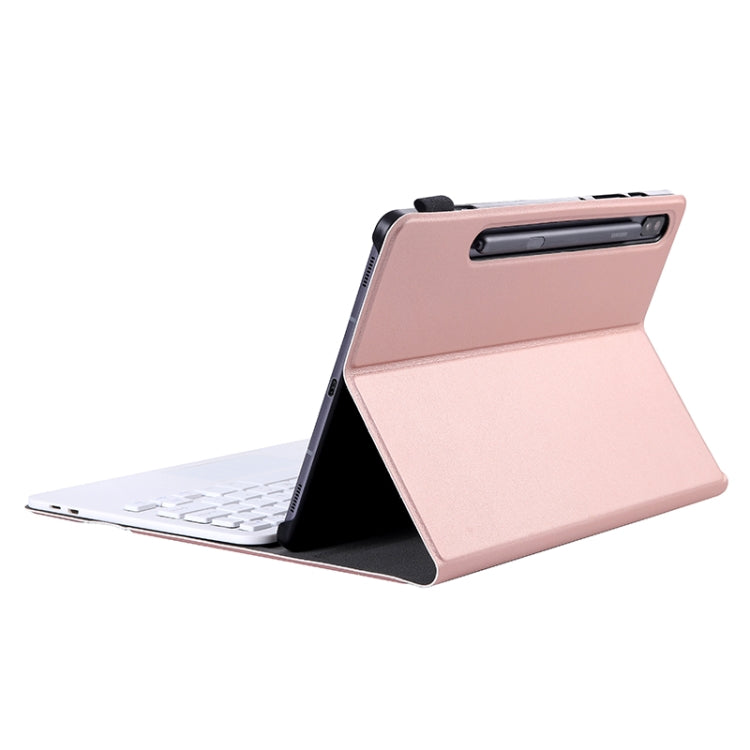 A700-A Ultra-thin Bluetooth Keyboard Leather Case with Touchpad For Samsung Galaxy Tab S8 11 inch SM-X700 / SM-X706(Rose Gold) - Samsung Keyboard by buy2fix | Online Shopping UK | buy2fix