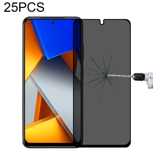25 PCS Full Cover Anti-peeping Tempered Glass Film For Xiaomi Poco M4 Pro 4G -  by buy2fix | Online Shopping UK | buy2fix