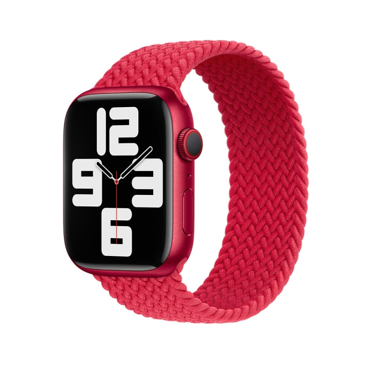 165mm Nylon Braided Watch Band For Apple Watch Ultra 49mm&Watch Ultra 2 49mm / Series 9&8&7 45mm / SE 3&SE 2&6&SE&5&4 44mm / 3&2&1 42mm(Red) - Watch Bands by buy2fix | Online Shopping UK | buy2fix