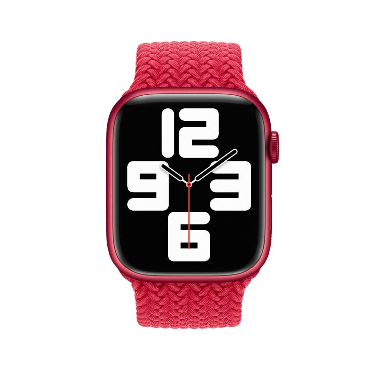 165mm Nylon Braided Watch Band For Apple Watch Ultra 49mm&Watch Ultra 2 49mm / Series 9&8&7 45mm / SE 3&SE 2&6&SE&5&4 44mm / 3&2&1 42mm(Red) - Watch Bands by buy2fix | Online Shopping UK | buy2fix