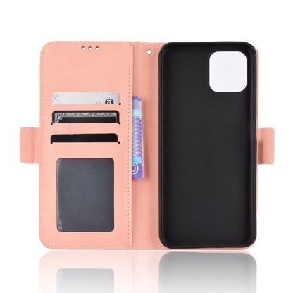 For Blackview A95 Skin Feel Calf Texture Card Slots Leather Phone Case(Pink) - More Brand by buy2fix | Online Shopping UK | buy2fix