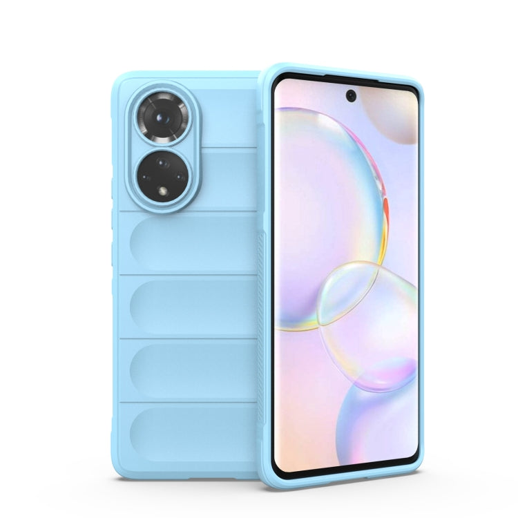 For Huawei Nova 9/Honor 50 Magic Shield TPU + Flannel Phone Case(Light Blue) - Huawei Cases by buy2fix | Online Shopping UK | buy2fix