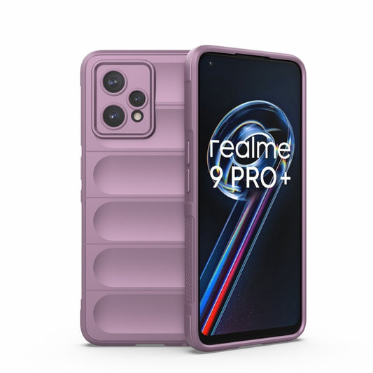 For OPPO Realme 9 Pro+ Magic Shield TPU + Flannel Phone Case(Purple) - Realme Cases by buy2fix | Online Shopping UK | buy2fix