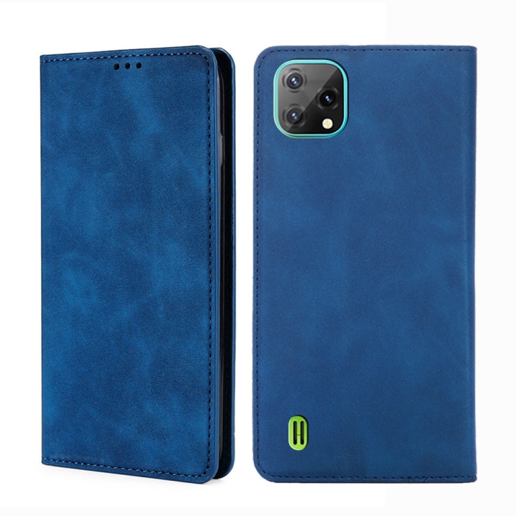 For Blackview A55 Pro Skin Feel Magnetic Horizontal Flip Leather Phone Case(Blue) - More Brand by buy2fix | Online Shopping UK | buy2fix