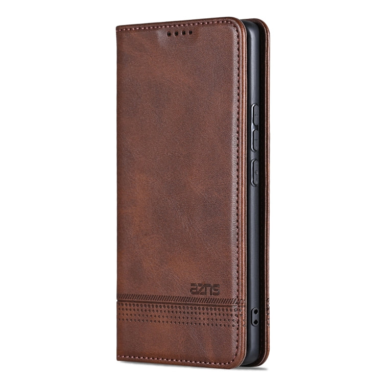 For vivo X100 AZNS Magnetic Calf Texture Leather Phone Case(Dark Brown) - X100 Cases by AZNS | Online Shopping UK | buy2fix