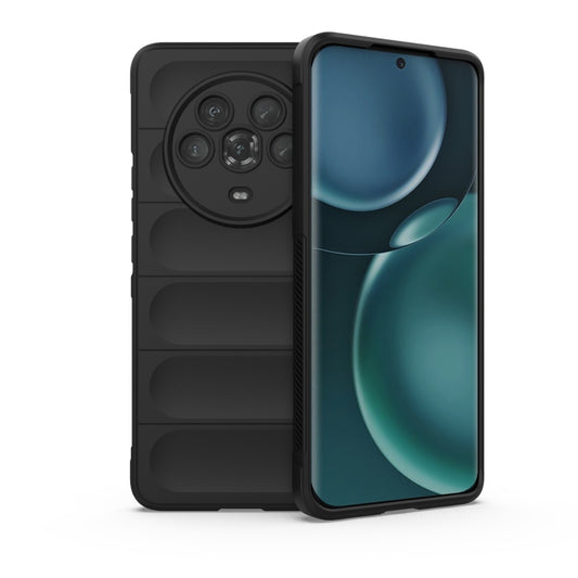 For Honor Magic4 Magic Shield TPU + Flannel Phone Case(Black) - Honor Cases by buy2fix | Online Shopping UK | buy2fix