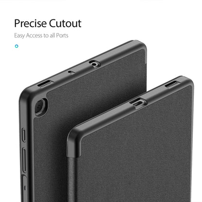 For Galaxy Tab S6 Lite 10.4 inch / S6 Lite 2024 DUX DUCIS Domo Series Horizontal Flip Magnetic PU Leather Case with Three-folding Holder & Pen Slot & Sleep / Wake-up Function(Black) - Tab S6 Lite P610 / P615 by DUX DUCIS | Online Shopping UK | buy2fix