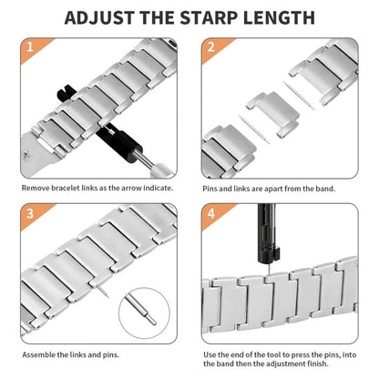 Titanium Alloy Watch Band For Apple Watch Series 9&8&7 41mm / SE 3&SE 2&6&SE&5&4 40mm / 3&2&1 38mm(Silver) - Watch Bands by buy2fix | Online Shopping UK | buy2fix