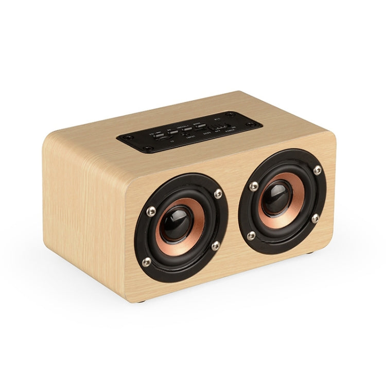 W5+ Wooden Wireless Bluetooth Speaker(Light Yellow) - Desktop Speaker by buy2fix | Online Shopping UK | buy2fix