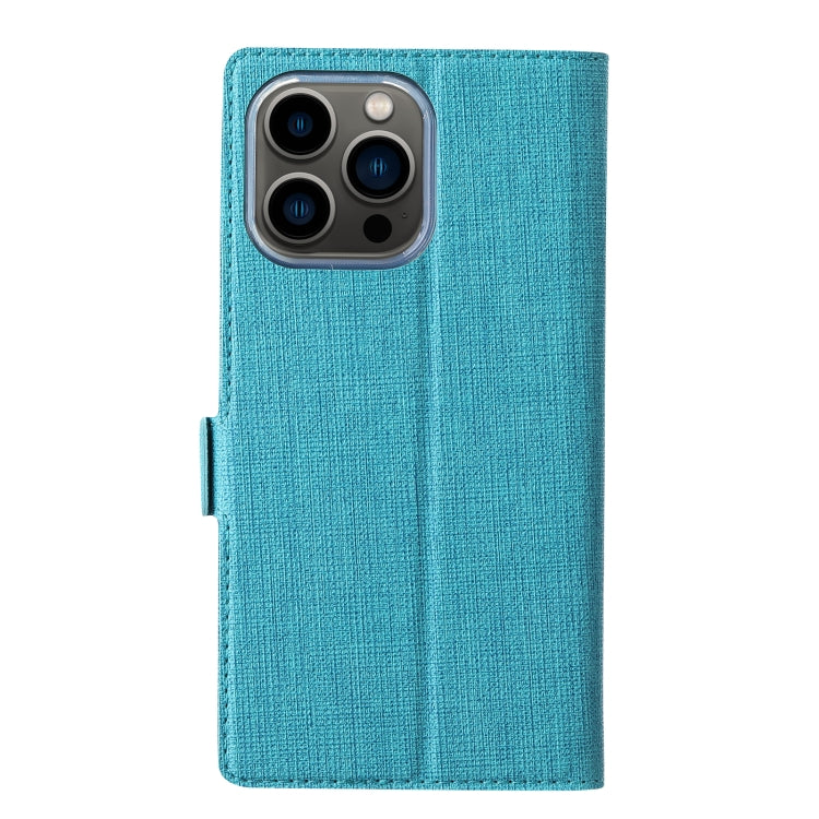 For iPhone 14 Pro ViLi K Series Dual-side Buckle Magsafe Leather Phone Case(Blue) - iPhone 14 Pro Cases by ViLi | Online Shopping UK | buy2fix