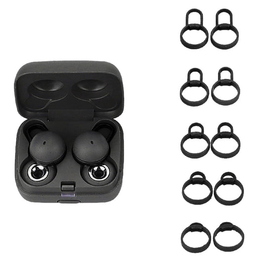 Bluetooth Headset Silicone Ear Cap Set For Sony LinkBuds WF-L900(Black) - Sony Earphone Case by buy2fix | Online Shopping UK | buy2fix