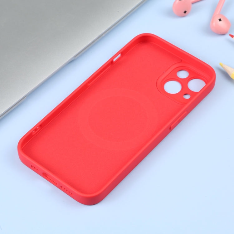 For iPhone 14 Liquid Silicone Magsafe Phone Case (Red) - iPhone 14 Cases by buy2fix | Online Shopping UK | buy2fix