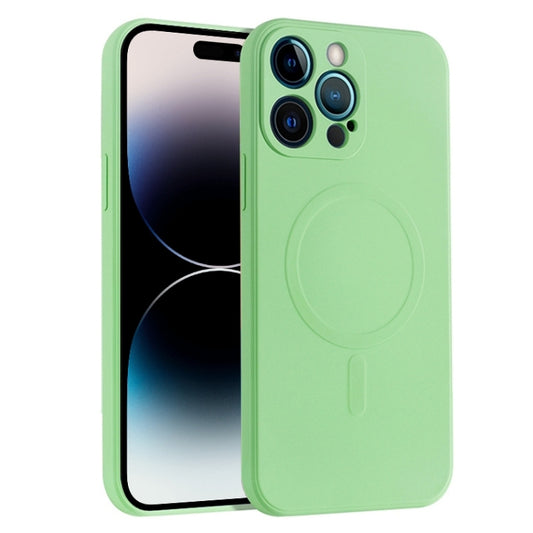 For iPhone 14 Pro Max Liquid Silicone Full Coverage Magsafe Phone Case (Green) - iPhone 14 Pro Max Cases by buy2fix | Online Shopping UK | buy2fix