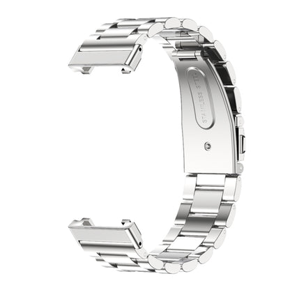 For Xiaomi Mi Band 7 Pro Mijobs Three-bead Metal Stainless Steel Watch Band(Silver) - Watch Bands by MIJOBS | Online Shopping UK | buy2fix