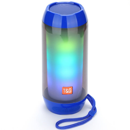 T&G TG643 Portable LED Light Waterproof Subwoofer Wireless Bluetooth Speaker(Blue) - Waterproof Speaker by T&G | Online Shopping UK | buy2fix