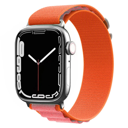 Nylon Watch Band for Apple Watch Series 9&8&7 41mm / SE 3&SE 2&6&SE&5&4 40mm / 3&2&1 38mm (Orange+Pink) - Watch Bands by buy2fix | Online Shopping UK | buy2fix