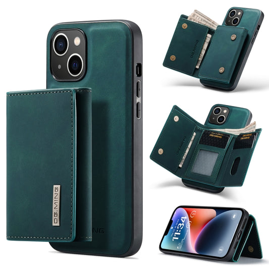 For iPhone 14 DG.MING M1 Series 3-Fold Multi Card Wallet Leather Case(Green) - iPhone 14 Cases by DG.MING | Online Shopping UK | buy2fix